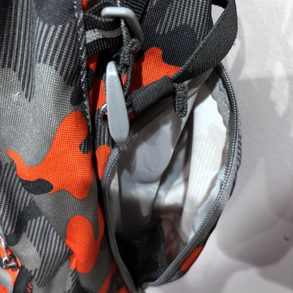 Accessories: Lands End Camouflage Backpack - Orange/Gray/Black - Picture 5 of 13